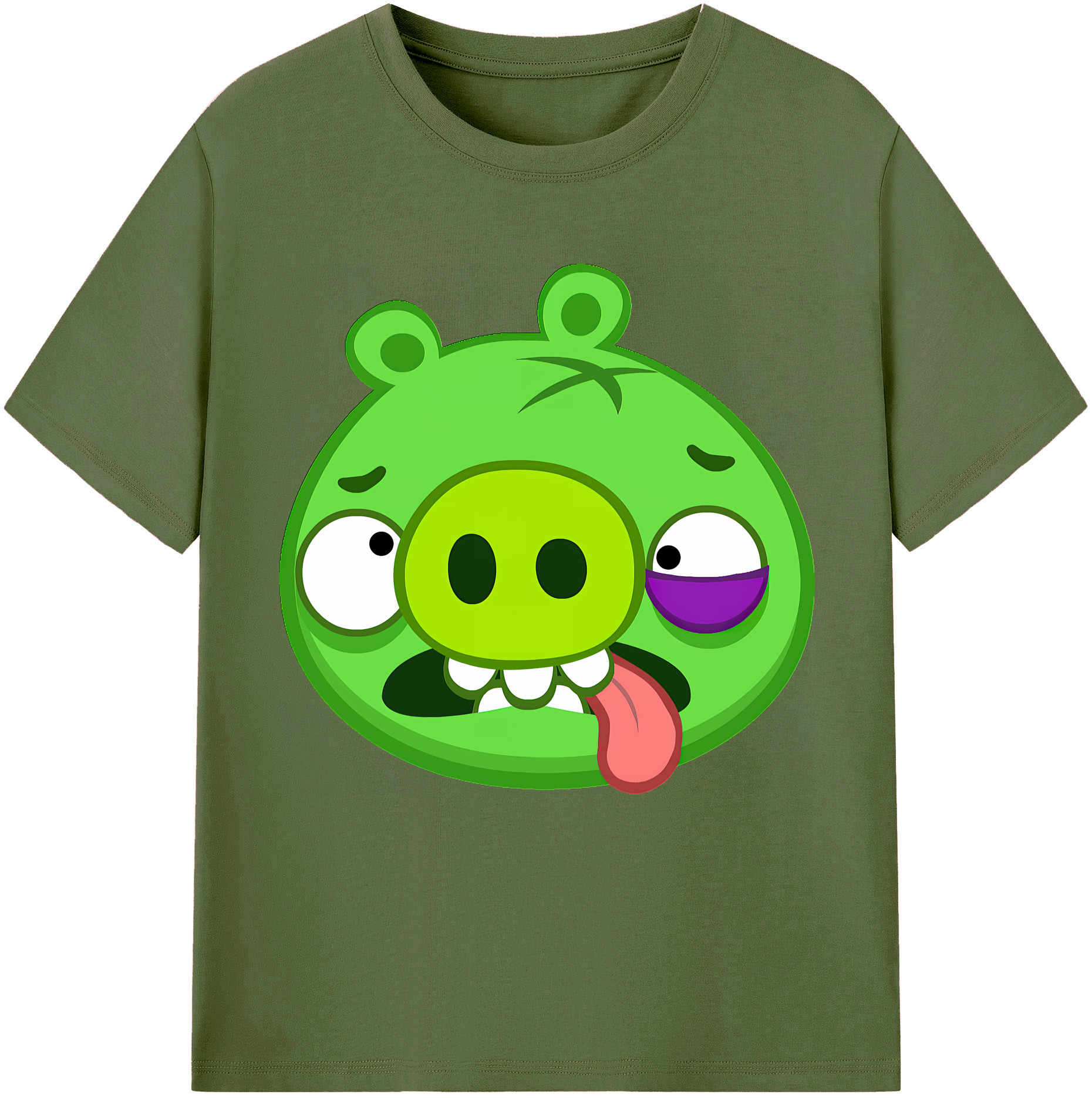 （画像用） Angry Birds アングリーバード 綿100％半袖Tシャツ（フロントプリント）